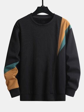 Hoooyi Color Block Crewneck Sweatshirt, Size XL